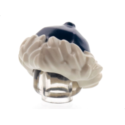 Minifigure, Headgear Hat with White Fur Lining Pattern Minifigure, Headgear Hat with White Fur Lining Pattern