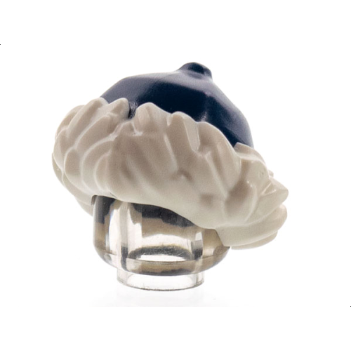 Деталь LEGO 80504pb01 Minifigure, Headgear Hat with White Fur Lining Pattern