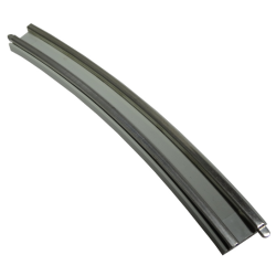Train, Track 12V Conducting Rail Curved without Cable Connection Holes - Light Gray