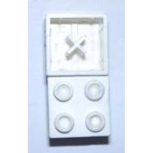 Деталь LEGO 3003miA Minitalia Brick 2 x 2 with Bottom X Support - White