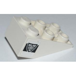 Slope, Inverted 33 3 x 2 with Flat Bottom Pin and Connections between Studs with Police Silver Star Badge Pattern on Both Sides (Stickers) - Set 8186 Slope, Inverted 33 3 x 2 with Flat Bottom Pin and Connections between Studs with Police Silver Star Badge Pattern on Both Sides (Stickers) - Set 8186