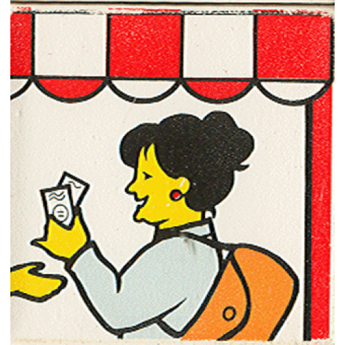 Деталь LEGO 2756pb159 Duplo, Tile 2 x 2 x 1 with Town Mosaic Picture 15 Pattern