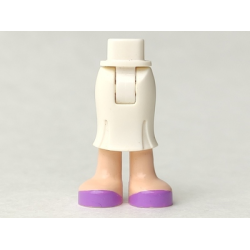 Mini Doll Hips and Skirt Long, Light Nougat Legs and Medium Lavender Shoes Pattern - Thick Hinge Mini Doll Hips and Skirt Long, Light Nougat Legs and Medium Lavender Shoes Pattern - Thick Hinge