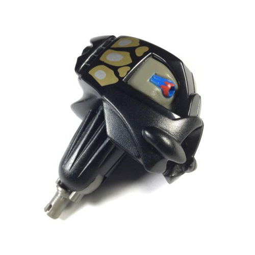 Деталь LEGO 41398c01pb02 Galidor Head Gorm with Dark Gray Rotation Joint Pin with Eyes and Gold and Silver Spots Pattern