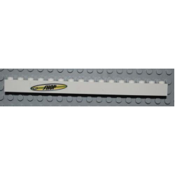 Brick 1 x 16 with Surfboard with 'SHOP' Pattern (Sticker) - Set 4644