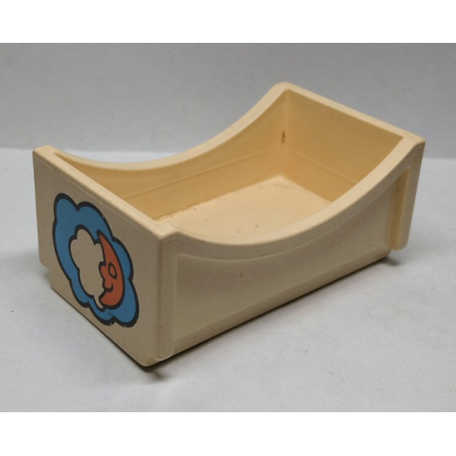 Деталь LEGO dupbedpb01 Duplo, Furniture Bed 2 x 4 with Moon and Cloud Pattern