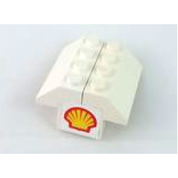 Stickered Assembly 4 x 4 x 2 with Shell Logo Pattern (Sticker) - Set 6695 - 1 Brick 1 x 2, 2 Slope 45 2 x 4 Stickered Assembly 4 x 4 x 2 with Shell Logo Pattern (Sticker) - Set 6695 - 1 Brick 1 x 2, 2 Slope 45 2 x 4