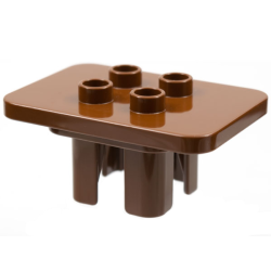 Duplo, Furniture Table Square with 4 Top Studs - Brown Duplo, Furniture Table Square with 4 Top Studs - Brown