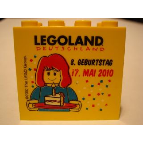 Деталь LEGO 30144pb082 Brick 2 x 4 x 3 with Legoland Deutschland 8 Year Birthday (8. Geburtstag) Pattern
