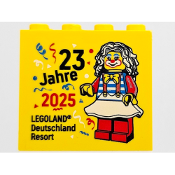 Brick 2 x 4 x 3 with 23 Jahre 2025 LEGOLAND Deutschland Resort Pattern