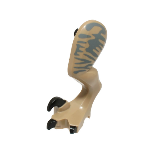 Деталь LEGO 49630c01pb05 Dinosaur Leg Large (Rear) Raptor Left with Black Pin with Black Claws and Dark Bluish Gray Markings Pattern