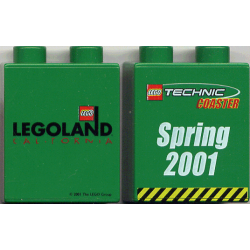 Duplo, Brick 1 x 2 x 2 with Technic Coaster 2001 Pattern Duplo, Brick 1 x 2 x 2 with Technic Coaster 2001 Pattern