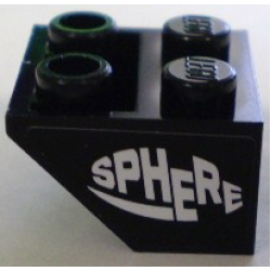 Slope, Inverted 45 2 x 2 with Flat Bottom Pin with White 'SPHERE' Pattern (Sticker) - Set 8898