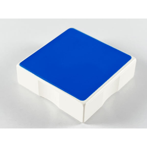 Деталь LEGO 6309p0g Duplo, Tile 2 x 2 with Shape Blue Square Pattern