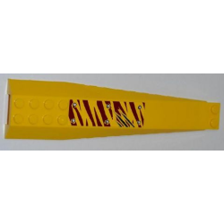 Wedge 16 x 4 Triple Curved with Reinforcements with 6 Rivets and 3 Claw Scratch Marks on Dark Red Tiger Stripes Pattern Model Left Side (Sticker) - Set 5888