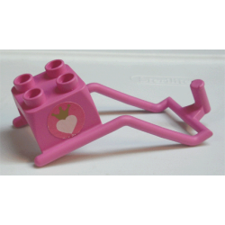 Duplo Animal Accessory Horse Harness with Heart and Crown Pattern on Both Sides (Stickers) - Set 4828