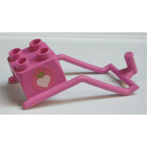 Деталь LEGO 31169pb01 Duplo Animal Accessory Horse Harness with Heart and Crown Pattern on Both Sides (Stickers) - Set 4828