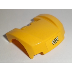 Vehicle, Mudguard 3 x 4 x 1 2/3 Curved Front with White 'CITY' on Yellow Background Pattern (Sticker) - Set 60097 Vehicle, Mudguard 3 x 4 x 1 2/3 Curved Front with White 'CITY' on Yellow Background Pattern (Sticker) - Set 60097
