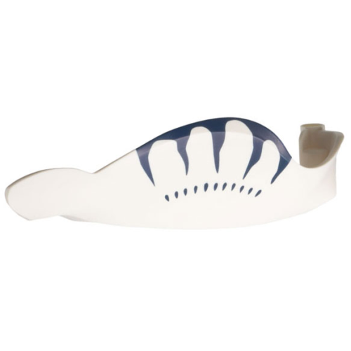 Деталь LEGO 2813pb01 Tulkun Na'Vi Whale Jaw Left with Dark Blue Markings Pattern