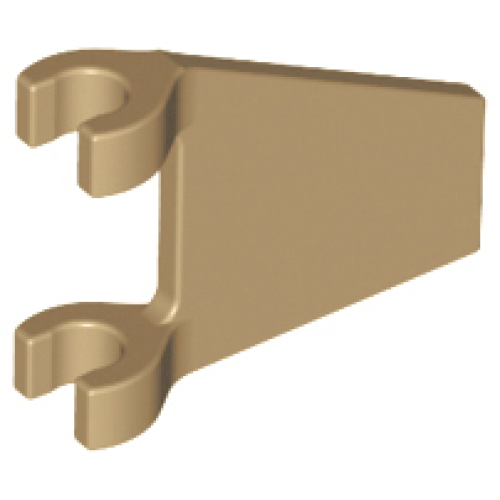 Деталь LEGO 44676 Flag 2 x 2 Trapezoid - Dark Tan
