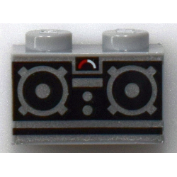 Brick 1 x 2 with Remote Control Pattern