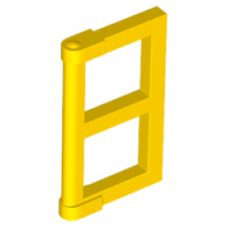 Pane for Window 1 x 2 x 3 with Thick Corner Tabs - Yellow Pane for Window 1 x 2 x 3 with Thick Corner Tabs - Yellow