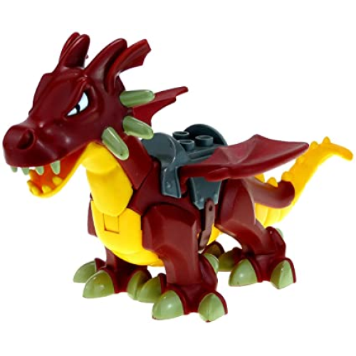 Деталь LEGO 5334c01pb04 Duplo Dragon Large with Bright Light Orange Underside