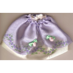 Belville, Clothes Skirt Long, Rose Pattern Border and Sheer Purple Layer with 2 Pink Rosettes