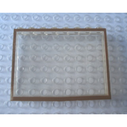 Modulex, Window 1 x 8 x 6 with Brown Border Pattern