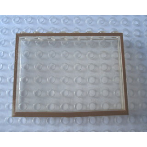 Деталь LEGO Mx1586pb04 Modulex, Window 1 x 8 x 6 with Brown Border Pattern