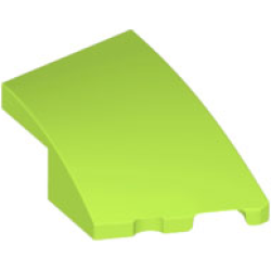 Wedge 3 x 2 Right No Studs - Lime