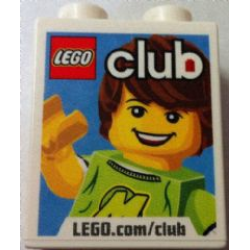 Duplo, Brick 1 x 2 x 2 with LEGO Club LEGO.com/club and Max Pattern Duplo, Brick 1 x 2 x 2 with LEGO Club LEGO.com/club and Max Pattern