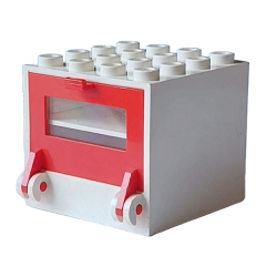 Homemaker Stove / Oven 4 x 4 x 3 with White Shelf and Red Door (841 / 842 / 843)
