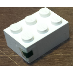 Brick 2 x 3 with Green Rectangle Pattern (Sticker) - Set 1650-1