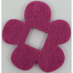 Felt Fabric 4 x 4 Flower Thick with Square Hole Felt Fabric 4 x 4 Flower Thick with Square Hole