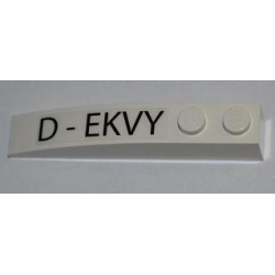 Slope, Curved 6 x 1 with 2 Studs with 'D-EKVY' Pattern Model Right Side (Sticker) - Set 7198 Slope, Curved 6 x 1 with 2 Studs with 'D-EKVY' Pattern Model Right Side (Sticker) - Set 7198