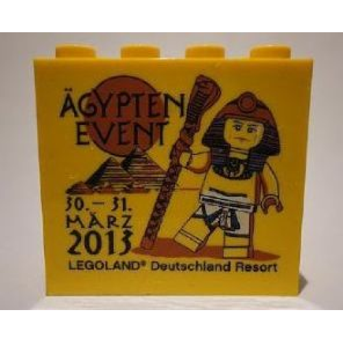Деталь LEGO 30144pb139 Brick 2 x 4 x 3 with Legoland Deutschland Resort ÄGYPTEN EVENT 30. - 31. MÄRZ 2013 Pattern (Egyptian)