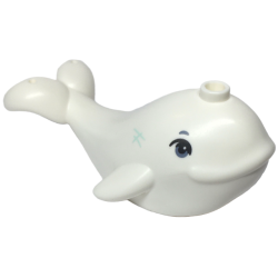Whale, Friends Style with Sand Blue Eyes Pattern