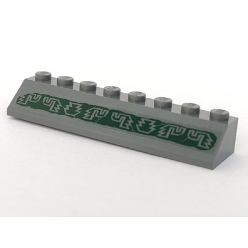 Деталь LEGO 4445pb01 Slope 45 2 x 8 with Aztec Symbols Pattern (Sticker) - Set 7627