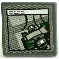 Road Sign 2 x 2 Square with Open O Clip with Computer Screen with Formula 1 Race Car in Window Pattern (Sticker) - Set 75883 Road Sign 2 x 2 Square with Open O Clip with Computer Screen with Formula 1 Race Car in Window Pattern (Sticker) - Set 75883