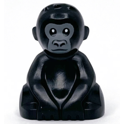 Gorilla, Baby with Dark Bluish Gray Face Pattern