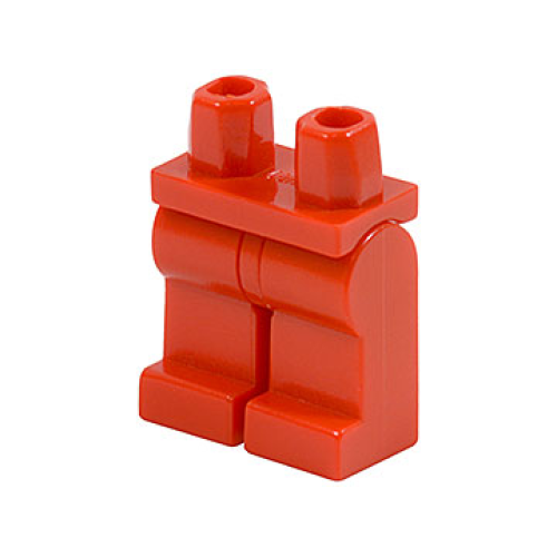 Деталь LEGO 970c00 Hips and Legs Plain - Red