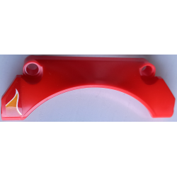 Technic, Panel Car Mudguard Arched 9 x 2 x 3 Straight Top with Orange Flame Pattern Model Right Side (Sticker) - Set 42106 Technic, Panel Car Mudguard Arched 9 x 2 x 3 Straight Top with Orange Flame Pattern Model Right Side (Sticker) - Set 42106