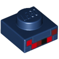 Plate 1 x 1 with Red, Dark Red and Black Squares Pattern (Minecraft Spider) Plate 1 x 1 with Red, Dark Red and Black Squares Pattern (Minecraft Spider)