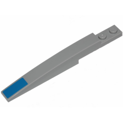 Slope, Curved 10 x 1 with Blue Rectangle Pattern on Front (Sticker) - Set 75280