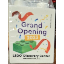 Duplo, Brick 1 x 2 x 2 with Grand Opening 2023 LEGO Discovery Center WASHINGTON, D.C. Pattern Duplo, Brick 1 x 2 x 2 with Grand Opening 2023 LEGO Discovery Center WASHINGTON, D.C. Pattern