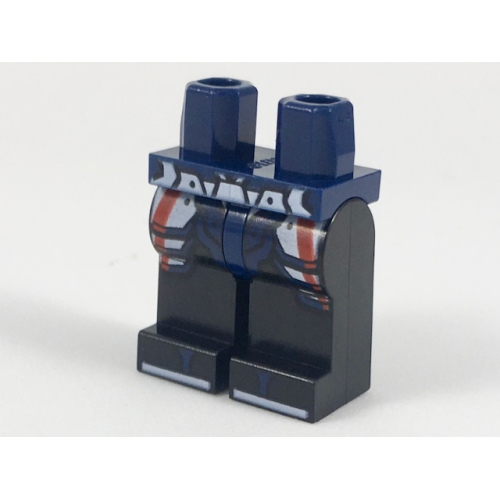 Деталь LEGO 970c11pb37 Hips and Black Legs with Red and White Armor, Dark Blue Zori Sandals with White Soles Pattern