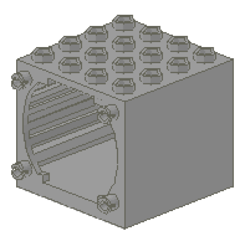 Деталь LEGO 3691 Electric, Motor 4.5V Housing 4 x 4 x 3
