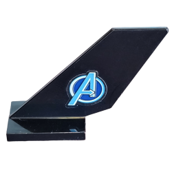 Tail Shuttle with Avengers Logo Pattern Model Left Side (Sticker) - Set 76126