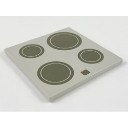 Tile 6 x 6 with Dark Gray Circles / Cooktop Burners Pattern